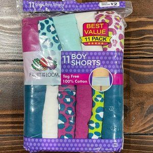 5/$20 NEW (11Pk) Size 12 Girls Boyshort Panties